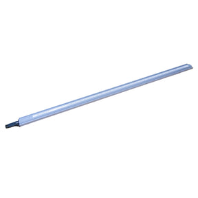 Aluminum woodworking fence ruler with measurement markings on white background