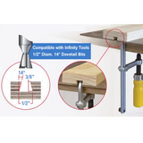 MicroJIG MATCHFIT Dovetail Clamps with Infinity Dovetail Router Bit