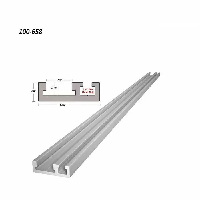 Riel en T universal de Infinity Tools para la construcción de plantillas y accesorios 