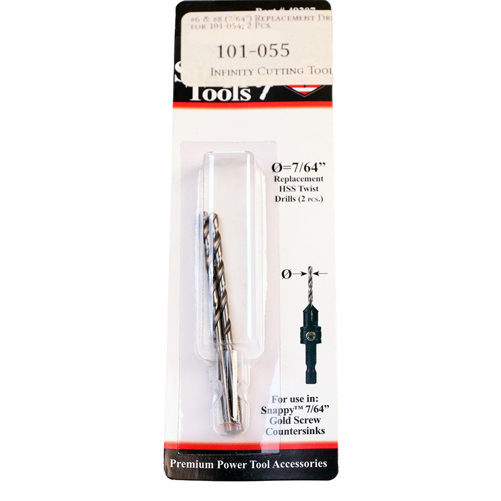 Snappy Replacement Drill For Straight Countersinks, 2 pcs.