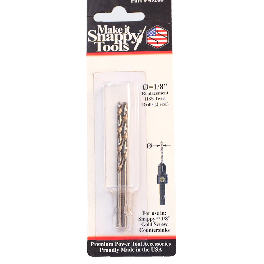 Snappy Replacement Drill For Straight Countersinks, 2 pcs.