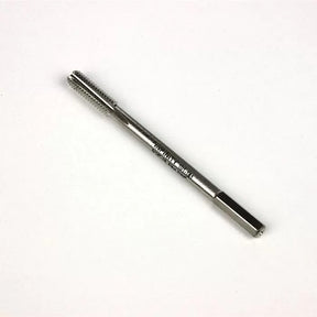 High-speed steel threading tap tool for woodworking or metalworking on white background