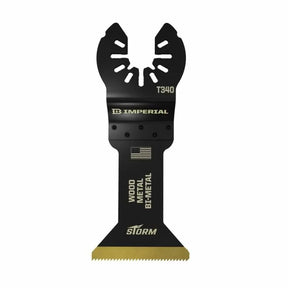 Oscillating multi-tool blade for wood and metal, bi-metal construction, black finish