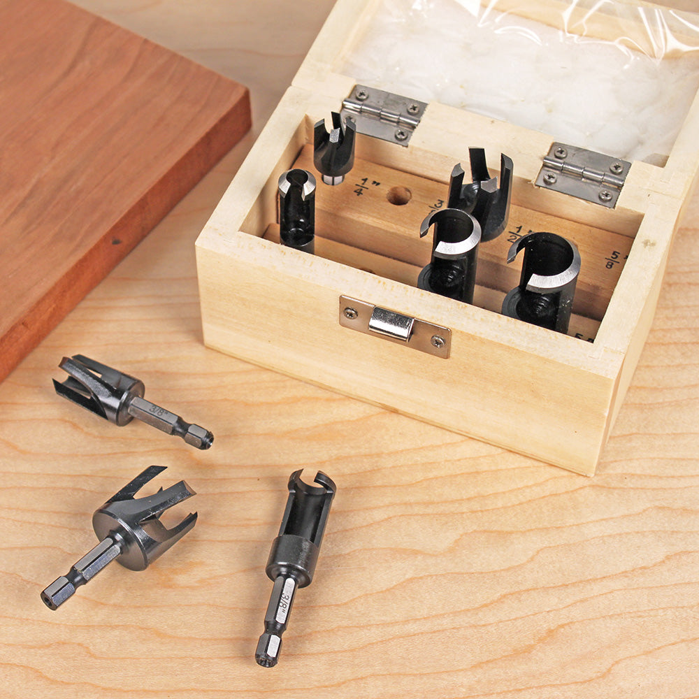 Infinity Tools 8-Pc. Plug Cutter & Tenon Set - Straight & Tapered Styles