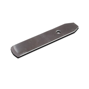 Replacement steel planer blade with mounting hole for woodworking tools