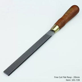 Fine cut flat rasp 20mm with wood handle for woodworking, product ID 101-728