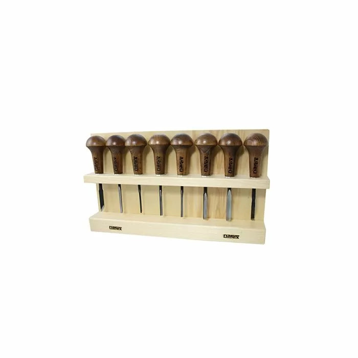 Narex 8-Pc. Palm Chisel Set w/ Wooden Stand
