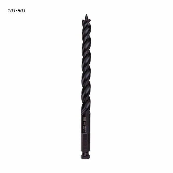 WoodOwl Ultra Smooth Tri-Cut Wood Boring Auger Bit, 7-1/2" Length