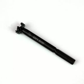 Forstner drill bit with hex shank for woodworking on white background