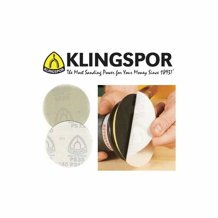 Klingspor 6" Sanding Disk w/ Hook & Loop System