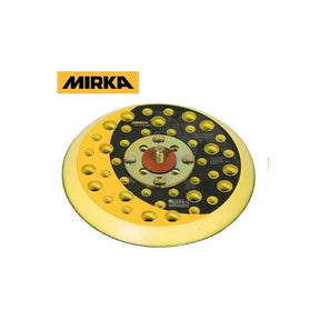 Mirka sanding pad with multiple dust extraction holes for woodworking tools