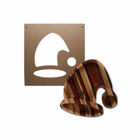 Woodworking gnome hat tray and MDF template, ideal for woodworking projects
