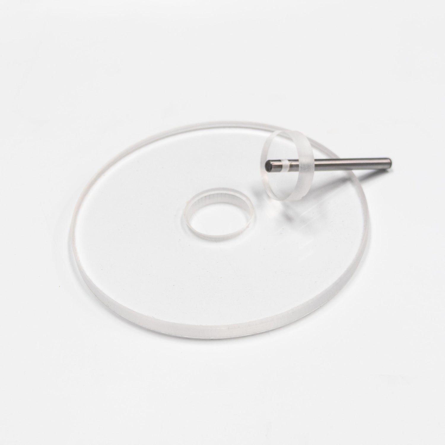 Clear plexi-glass undrilled router base plate with alignment kit