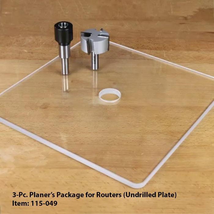 Infinity Tools 3- Pc. Planer's Package for Routers, with Undrilled Router Plate