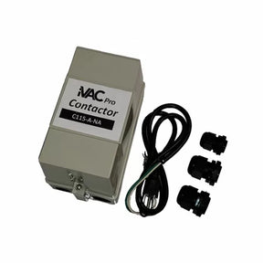 iVAC Pro contactor C115-A-NA for woodworking dust collection, with power cord and fittings