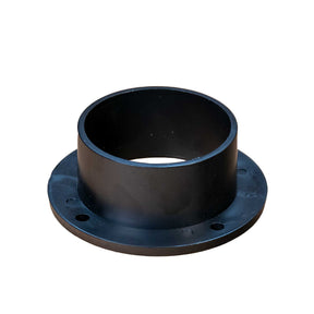 2-1/2 inch black plastic dust collection connector for woodworking on white background