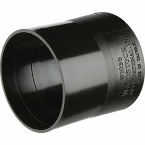 Black plastic dust collection hose adapter for woodworking shop vacs and dust control
