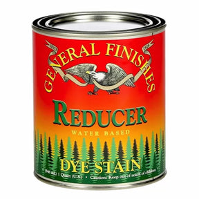 General Finishes water based reducer dye stain can for woodworking, 1 quart size