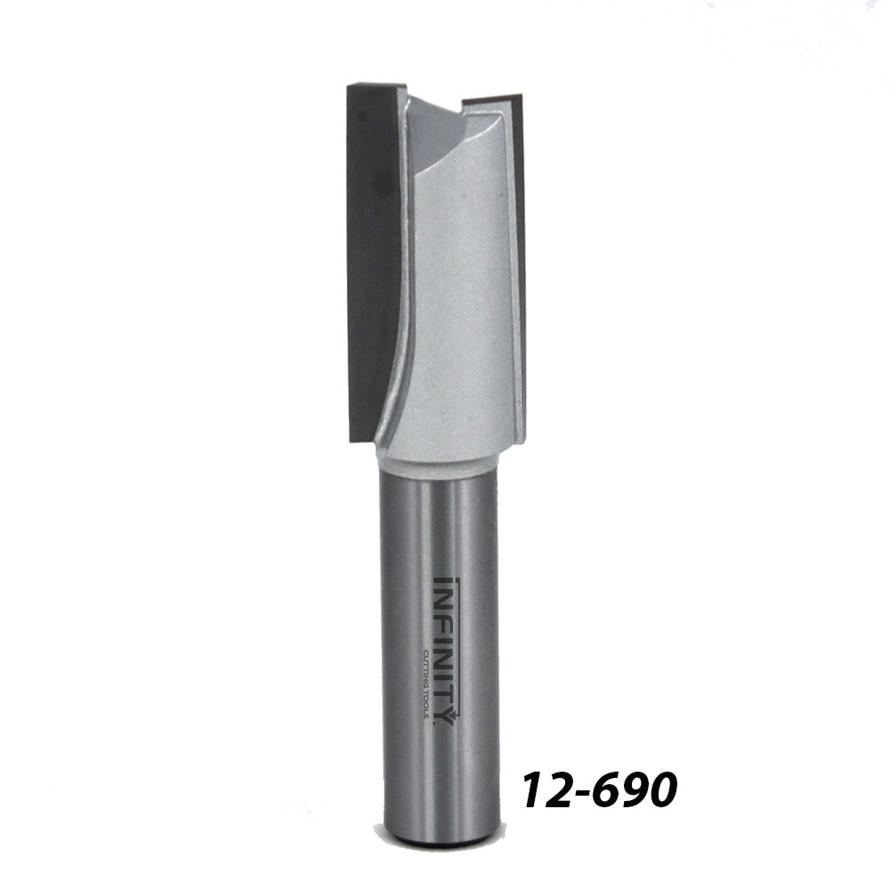 Infinity Tools 1/2" Shank Straight Router Bits