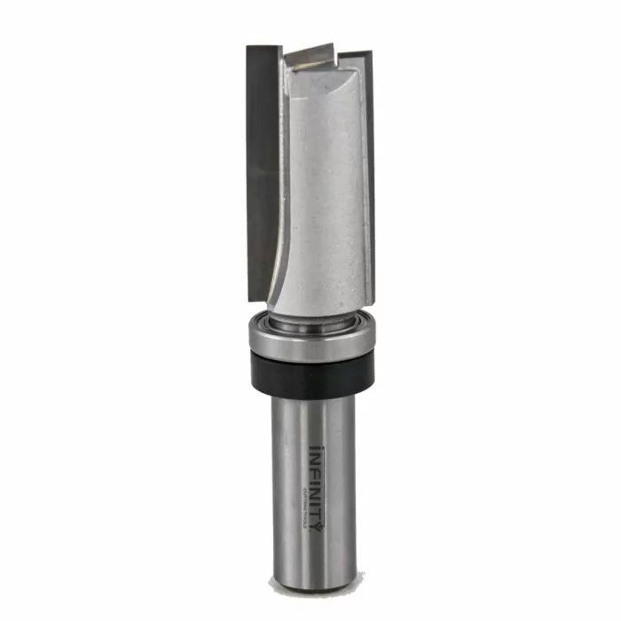 Infinity Tools 1/2" Shank Straight Router Bit w/ Plunge Point & Top Bearing