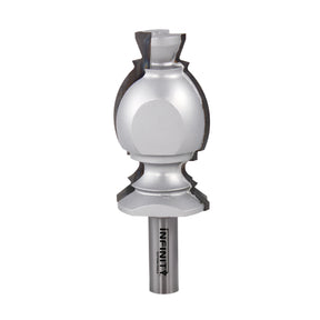 Bullnose router bit for woodworking with precision cutting edges