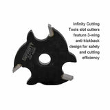 Infinity Tools 3-Wing Slot Cutter, 5/16" I.D. x 1-7/8" O.D.