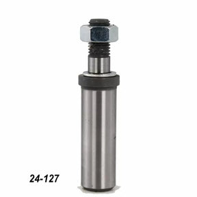 Steel router bit collet with bearing and nut for woodworking applications, code 24-127