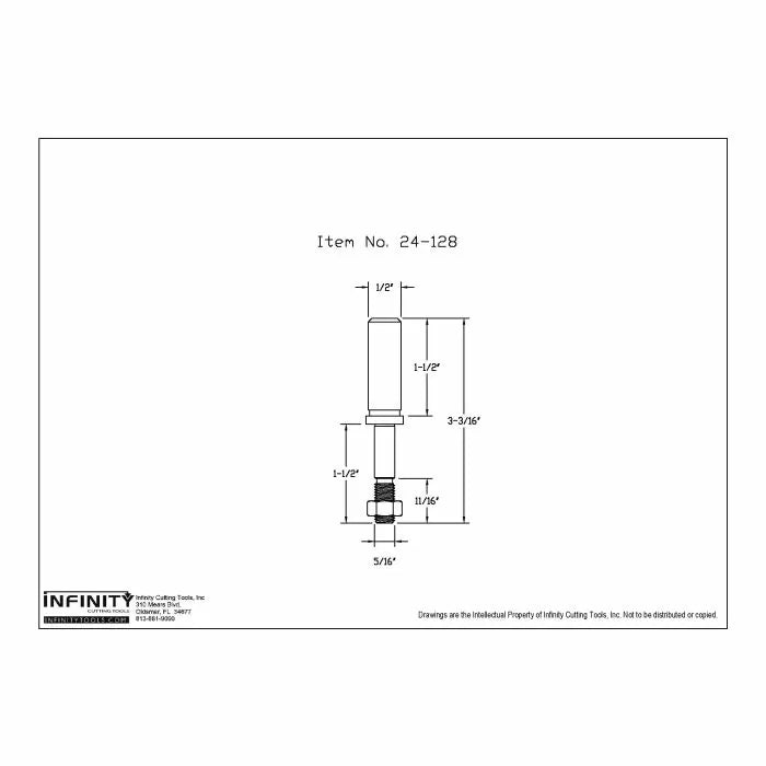 Infinity Tools Slot Cutter Arbors, 5/16" Post Diameter