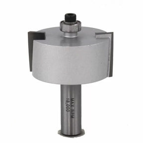 Carbide tipped router bit with a bearing for woodworking, shown on a white background.