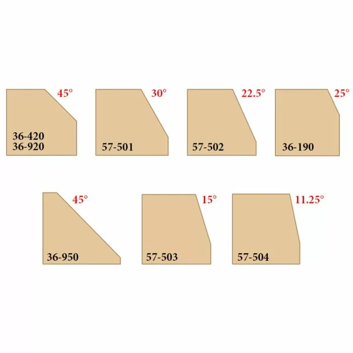 Infinity Tools 1/2" Shank Chamfer Router Bits