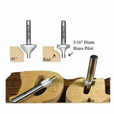 Infinity Tools 1/4" Shank 6-Pc. Brass Pilot Router Bit Set