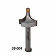 Roundover router bit with steel shank and carbide tip, product number 38-004.