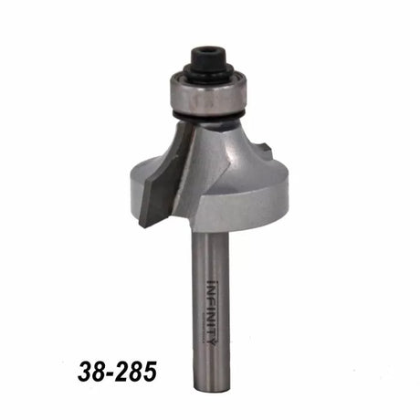 Roundover router bit with ball bearing, woodworking edge forming tool, item 38-285