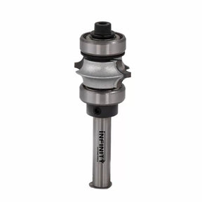 Carbide woodworking router bit with bearing for precise edge shaping