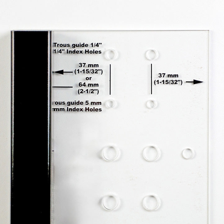 Dual row of indexing holes.