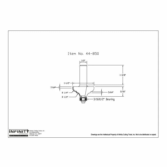 Infinity Tools 1/2" Shank Ogee Router Bits