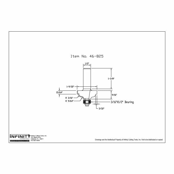 Infinity Tools 1/2" Shank Ogee Router Bits