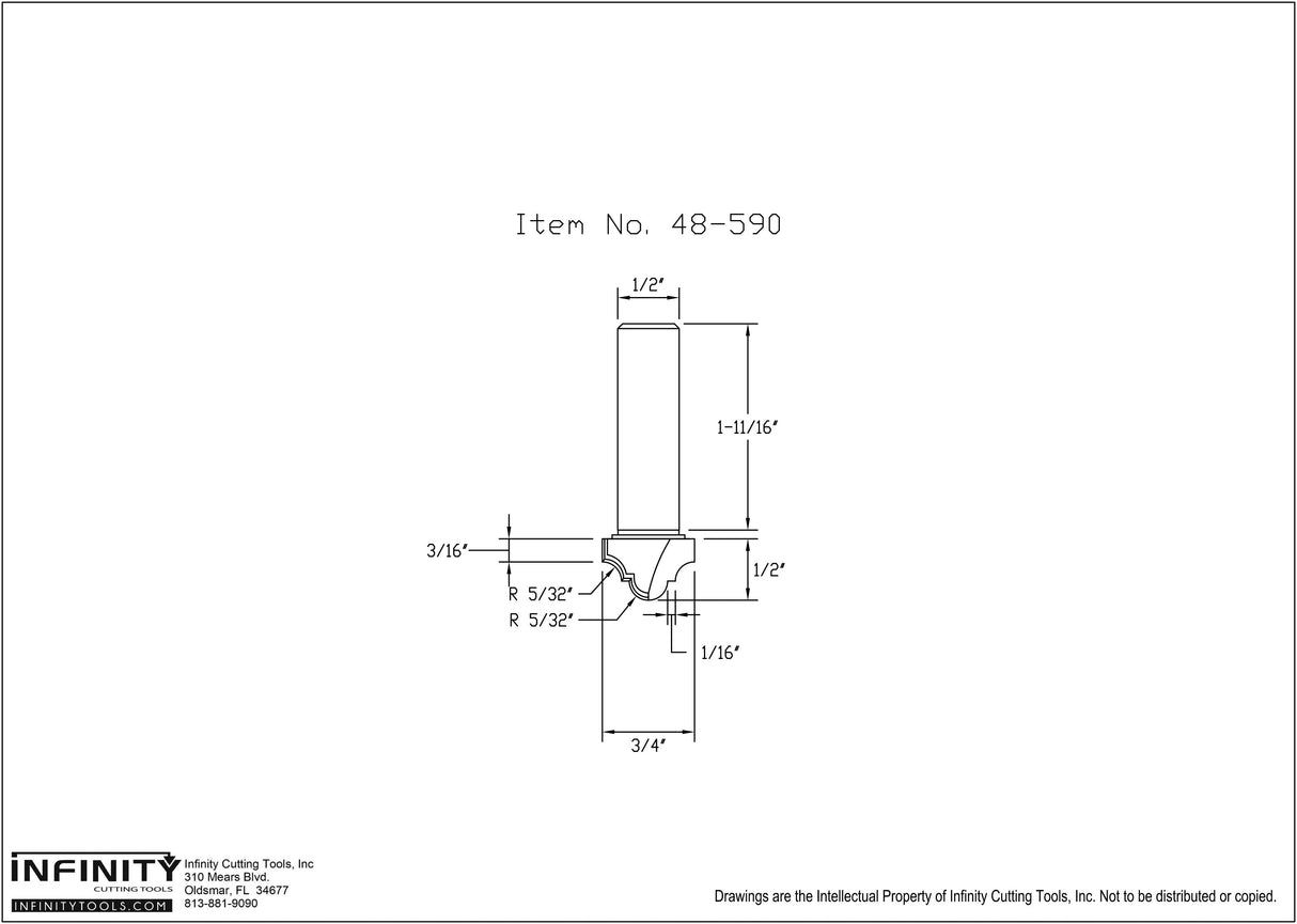 Infinity Tools 1/2" Shank Plunge Ogee Router Bits