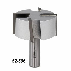 Carbide-tipped slot cutting router bit with four flutes, straight shank, model 52-506.
