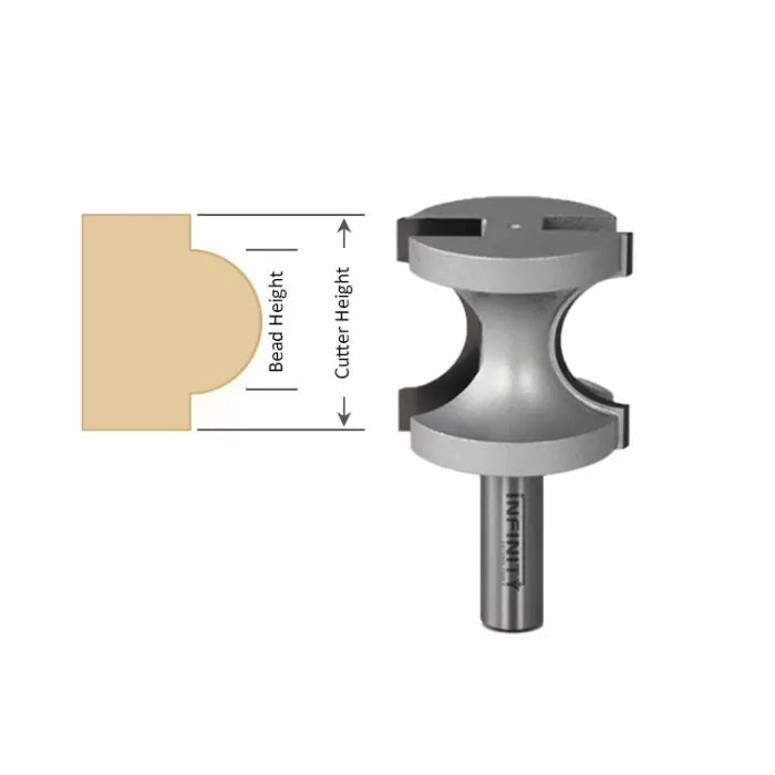 Infinity Tools 1/2" Shank 5-Pc. Bullnose Router Bit Set