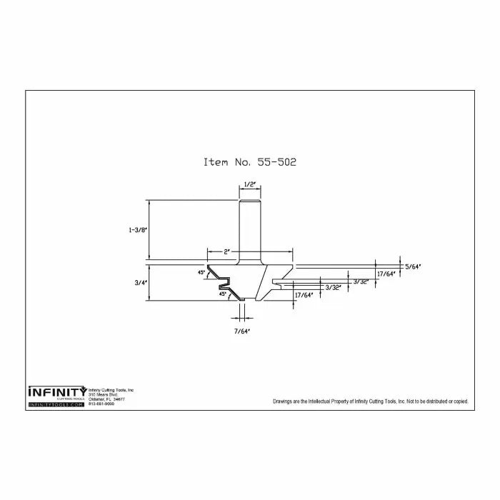 Infinity Tools 1/2" Shank Lock Miter Router Bits