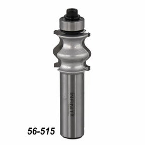 Classical cove and bead router bit with bearing, labeled 56-515, for woodworking.