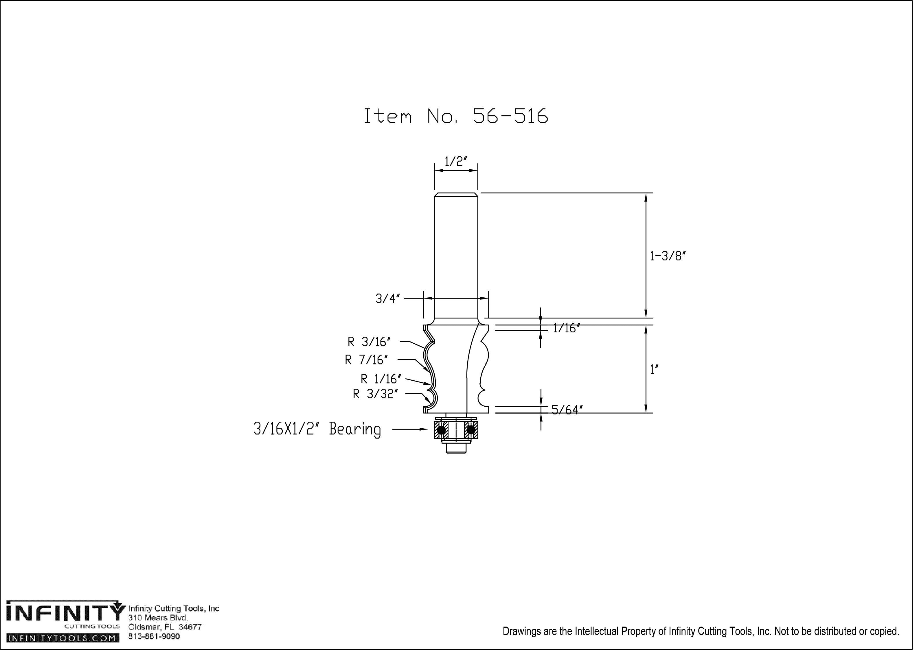 Infinity Tools 1/2" Shank Picture & Frame Making Router Bits