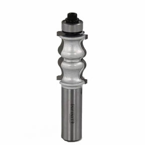 Ogee router bit with ball bearing guide for woodworking and decorative edging