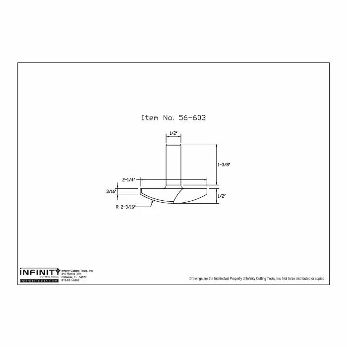 Infinity Tools 1/2" Shank Cove Crown Molding Router Bits