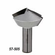Carbide-tipped router bit with flat cutting edge, model 57-505 for woodworking