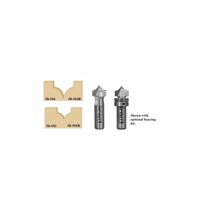 Infinity Tools 1/2" Shank Radius Grooving Router Bit w/ Bearing