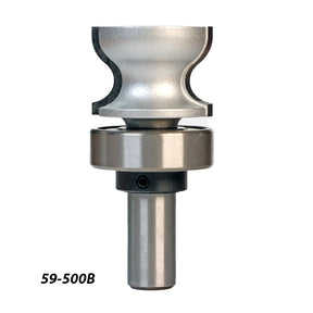 Woodworking router bit with bearing, close-up view on white background, product code 59-500B