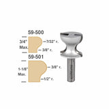 Infinity Tools 1/2" Shank Window Sill Router Bits w/ Bearing