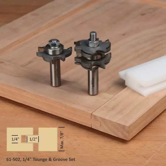 Infinity Tools 1/2" Shank Tongue & Groove Router Bit Sets